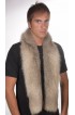 Grey fox fur scarf